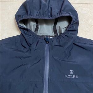 Woman’s Navy Blue Rolex Jacket Waterproof Raincoat Like New! Med